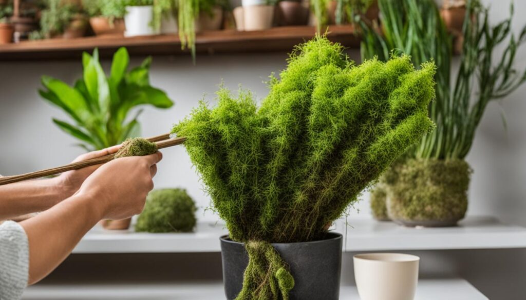 How to use, create a Moss pole for indoor plants or houseplants, benefits