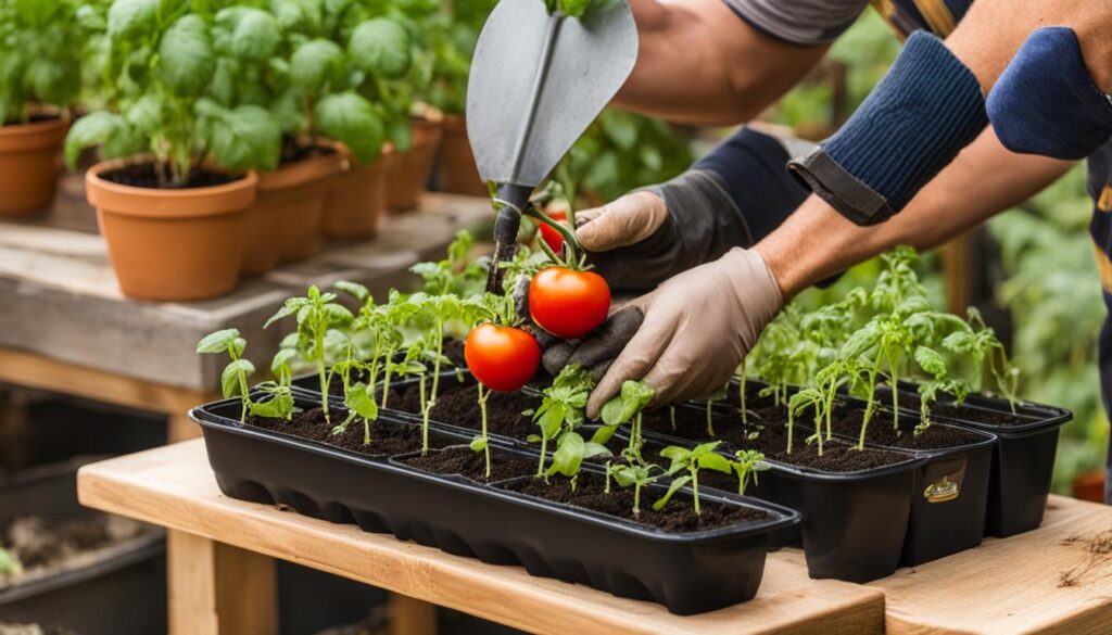 planting tomatoes in containers